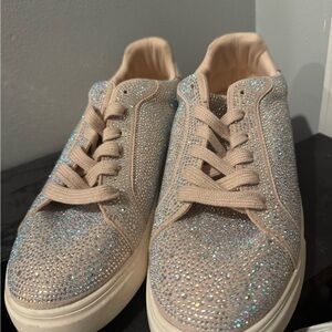 Sparkling Beige Sneakers
